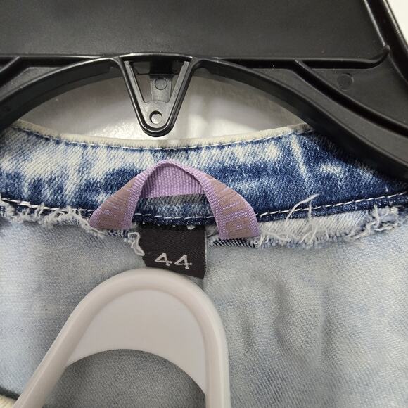 Multiblu Jean Fritz Denim Jacket Womens Button Front Size L (44 Size German) - Picture 5 of 14